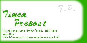 timea prepost business card